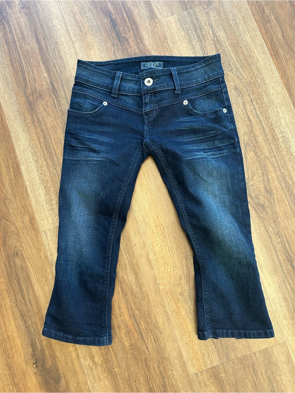 Guess Dark Blue denim capri stretch jeans